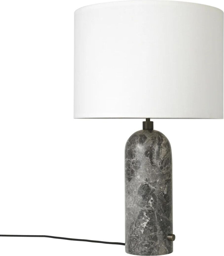 Gravity Table Lamp Small White / Grey Marble