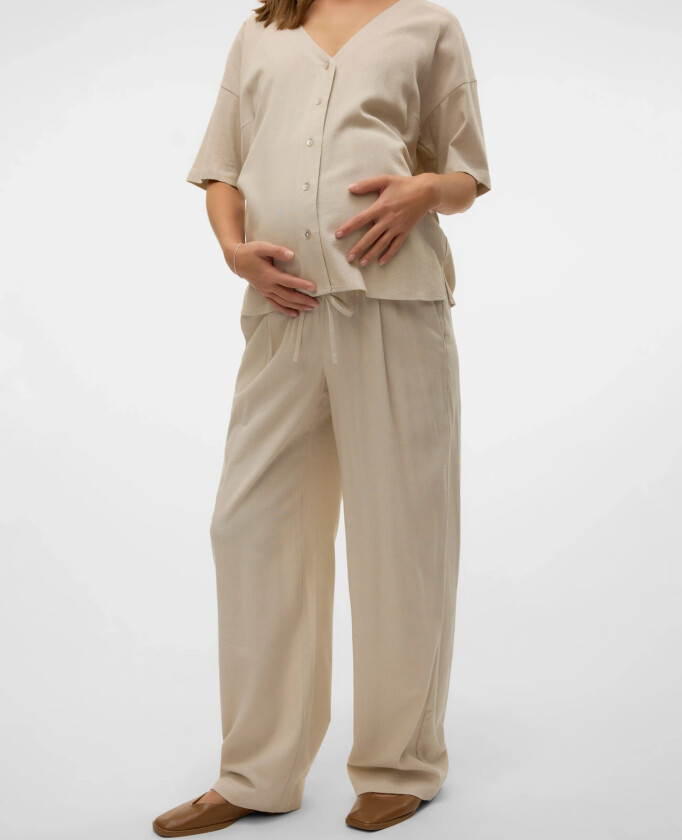 Vmmjesmilo Wide Pants Wvn Ga - Cream - S