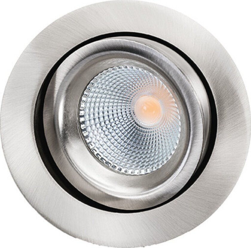 Downlight Junistar Lux Isosafe 7W 3000K, børstet stål