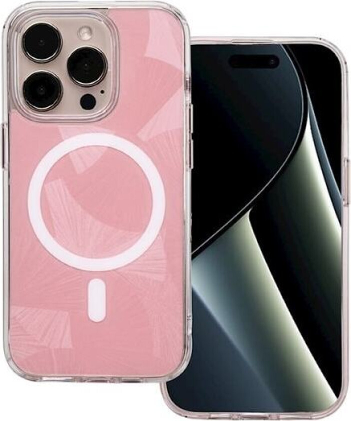 Bakre skall med MagSafe for iPhone 15 Pro - Rosa