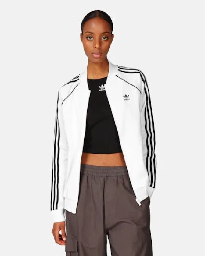 adidas Hvit treningsjakke  Blå Unisex EU 40