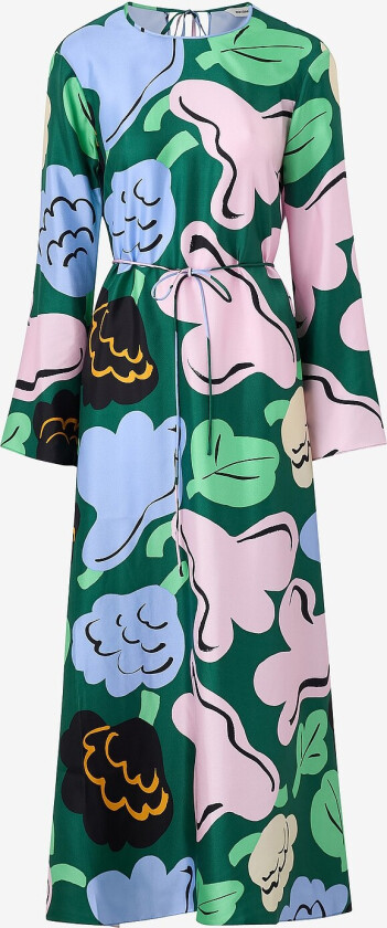 Maxikjole Kaunista Kukasta Kukkaan - Grønn