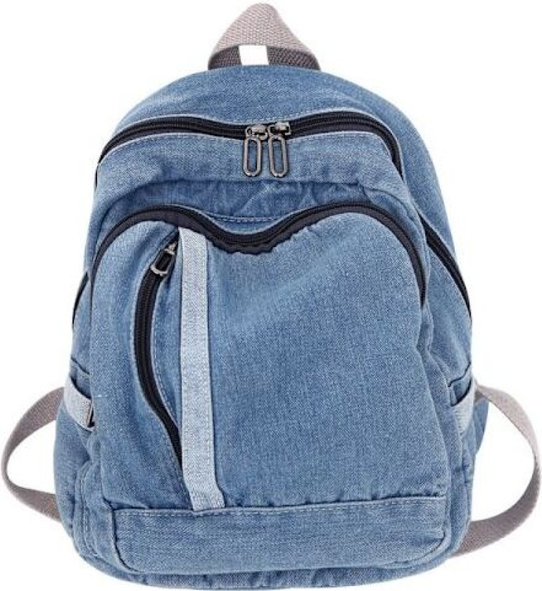 Vintage denimryggsekk blå denimryggsekk ryggsekk skolesekk college ferie reise ryggsekk
