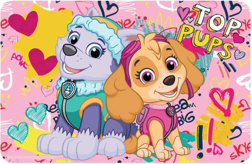 Paw Patrol bordbrikke 43x28 cm - for et morsomt og trygt måltid!