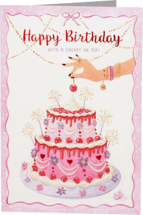 Bursdagskort Cherry Cake