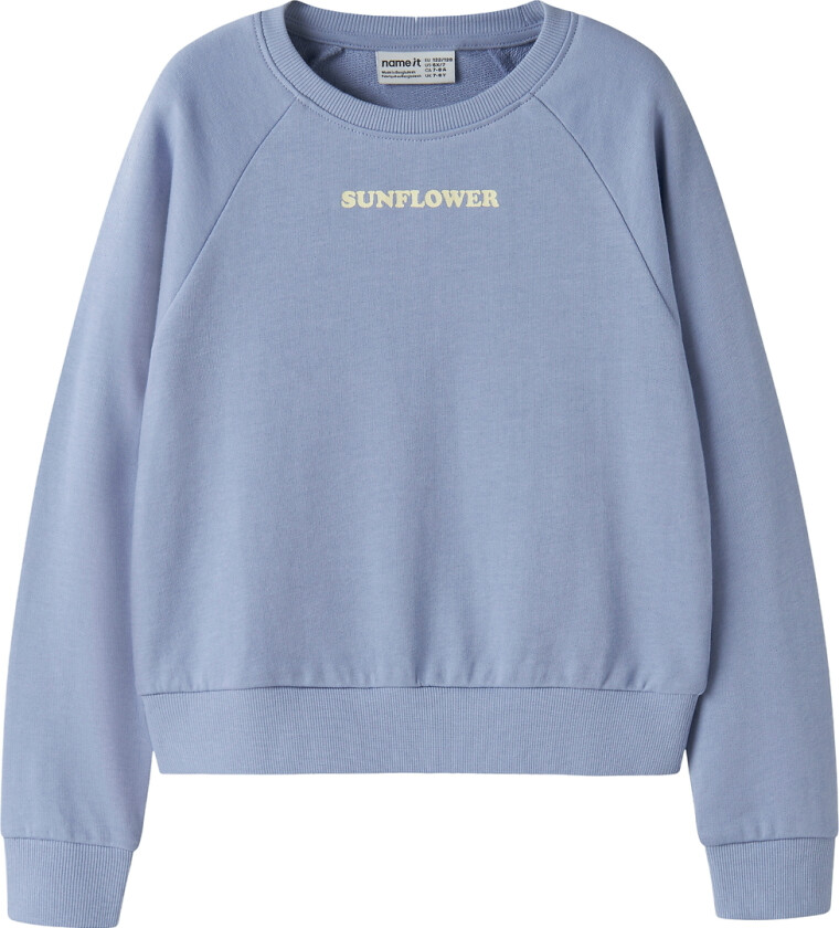 Collegegenser - NkfVanezza - Purple Inntrykk/Solsikke - - 9-10 år (134-140) - Collegegenser