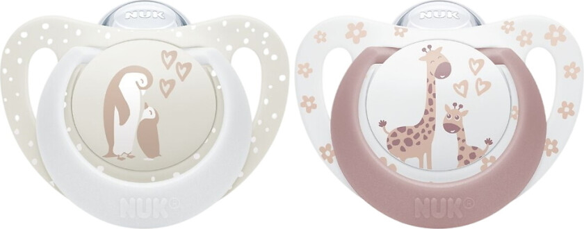 Smokker - 2-pack - First Choice - Penguin/Giraffe - Beige/Ro - - 0-6 md - Smokk