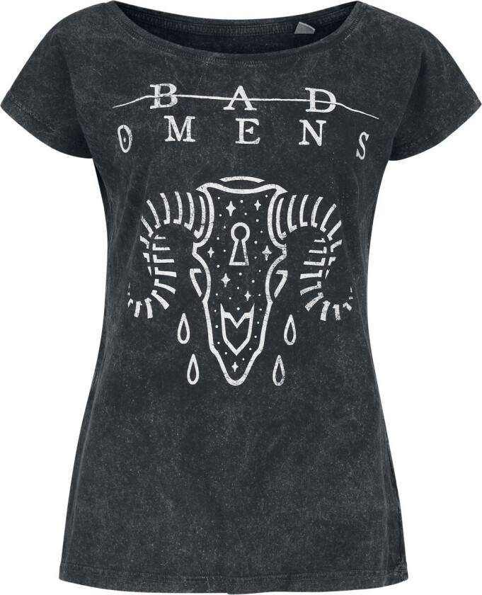 T-skjorte - Ram Skull - S til 4XL - Damer - svart
