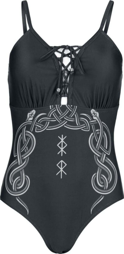 Badedrakt - Celtic Snake Badedrakt - S til XXL - Damer - svart