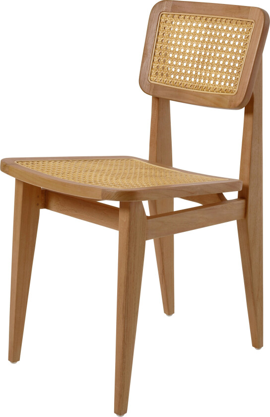 Gubi C-chair Outdoor Spisestol / French Cane - Hagestoler Massiv Teak - 10148247