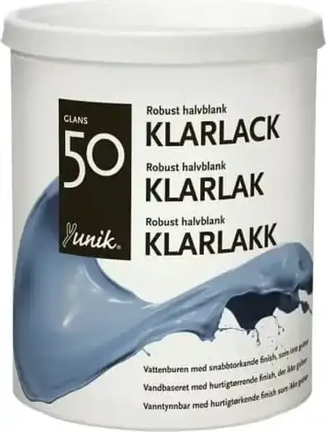Klarlakk løsemiddelfri 0,75 liter Glans 20