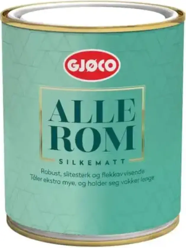 Alle Rom - Slitesterk Veggmaling - Gjøco 0,68 liter