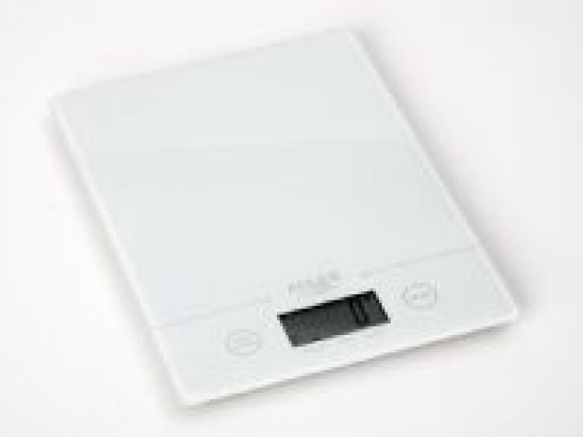 AD 3138 w, Elektronisk kjøkkenvekt, 5 kg, 1 g, Hvit, Glass, Benkeplate