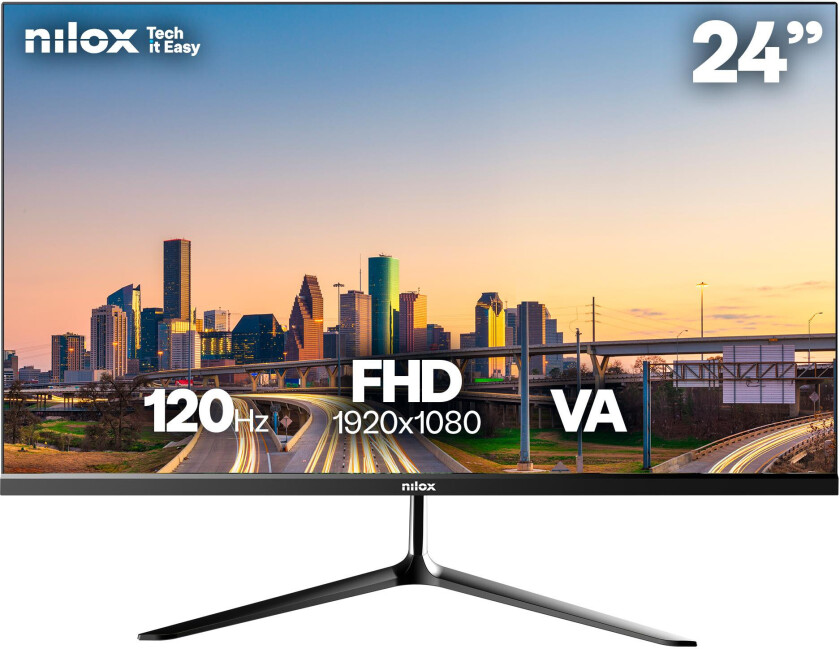 NXM24FHD1203 PC-skjerm - 23.8" FHD LED, 1920x1080, 120Hz, 4ms - Svart