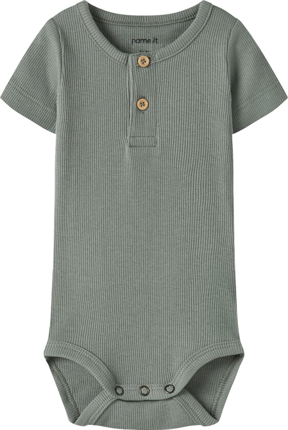 Body k/e - Rib - Noos - NbmKab - Shadow - - 2 år (92) - Kortermet body