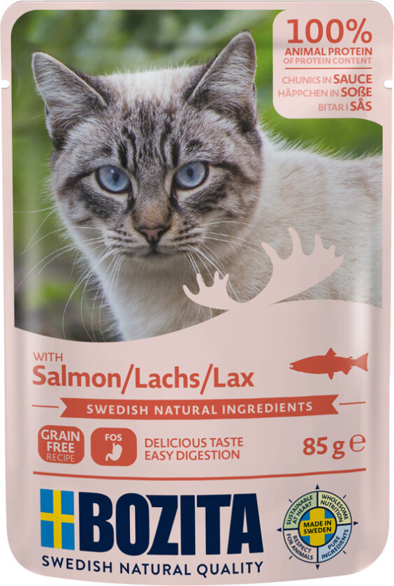 Bozita Biter i Saus med Laks 85 g