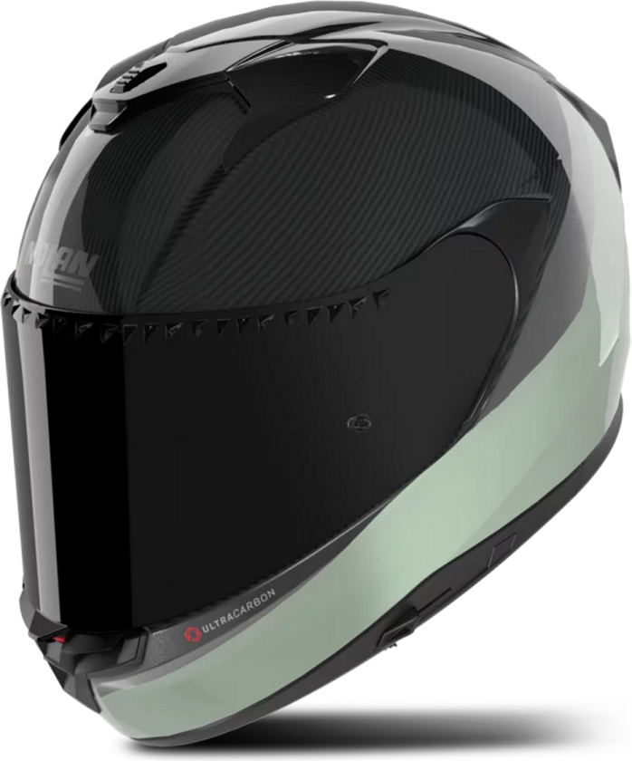 Helhjelm Nolan X-904 Ultra Carbon Verniciatura Grønn grå/antrasitt glansetXL