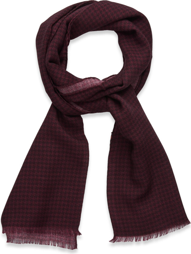 Mixed Wool Scarf - Burgundy - ONE SIZE
