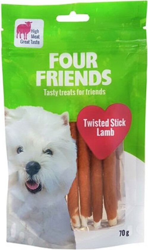 FourFriends Dog Twisted Stick Lamb 12,5 cm (7 pack)