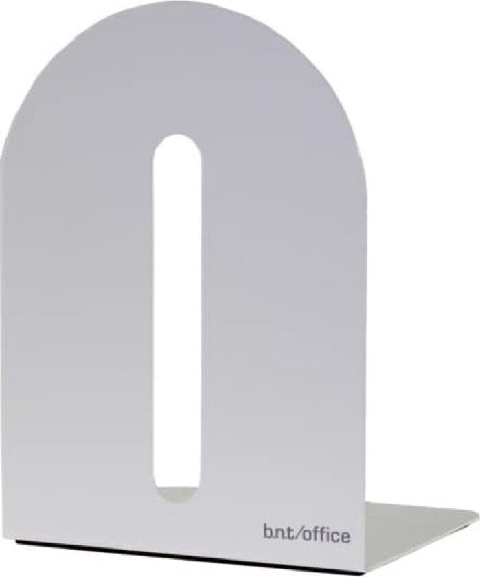 Bokstøtte metall, 15 x 15 cm, hvit, pakke med 2 stk.