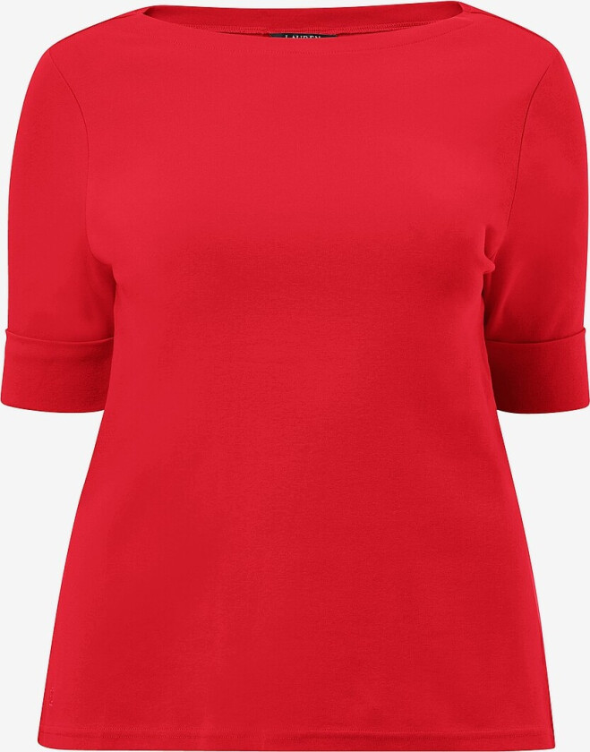 Topp Elb Slv Bt Nk Top - Rød