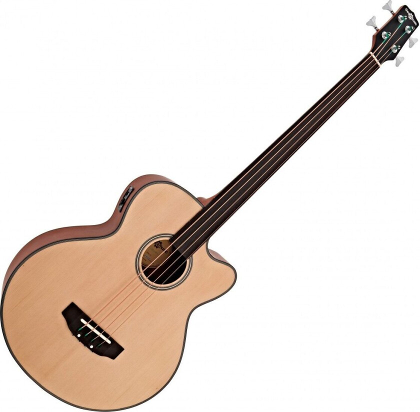 Gear4Music Elektroakustisk Fretless Bassgitar fra Gear4music