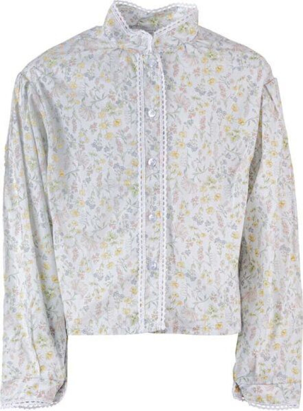 Silja bluse til bunad/festdrakt jente, Blomster