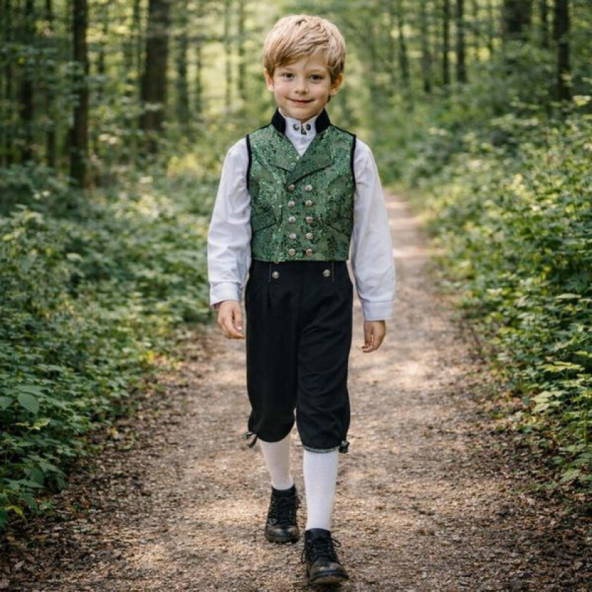 Mathias bunad / Festdrakt til gutt med skjorte, Grønn
