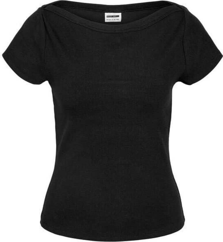 T-skjorte - NMMAYA S/S BOATNECK TOP NOOS - XS til XL - Damer - svart