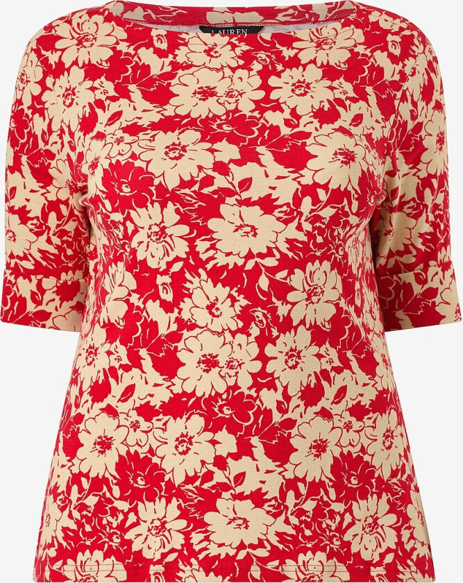 Topp Refined Str 1x1 Rib-knt-T-shirt - Rød