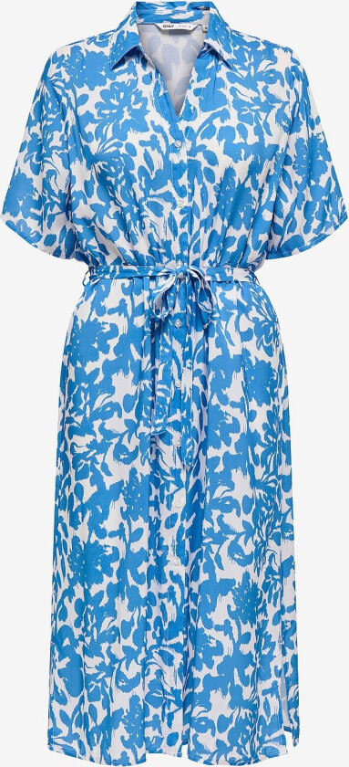 Skjortekjole onlYasmin S/S Shirt Dress Wvn - Hvit