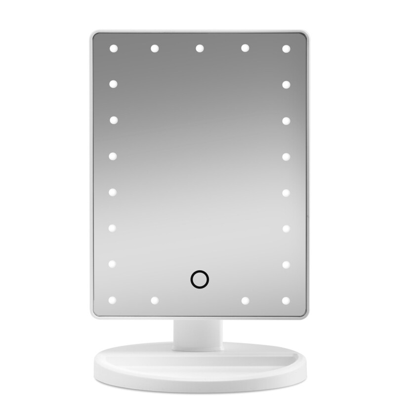 Bilde av - Makeup Mirror w. Heart LED Light&Touch Function White