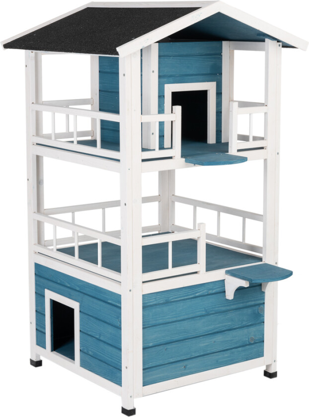 Kattehus Penthouse 72 x 72 x 124 cm