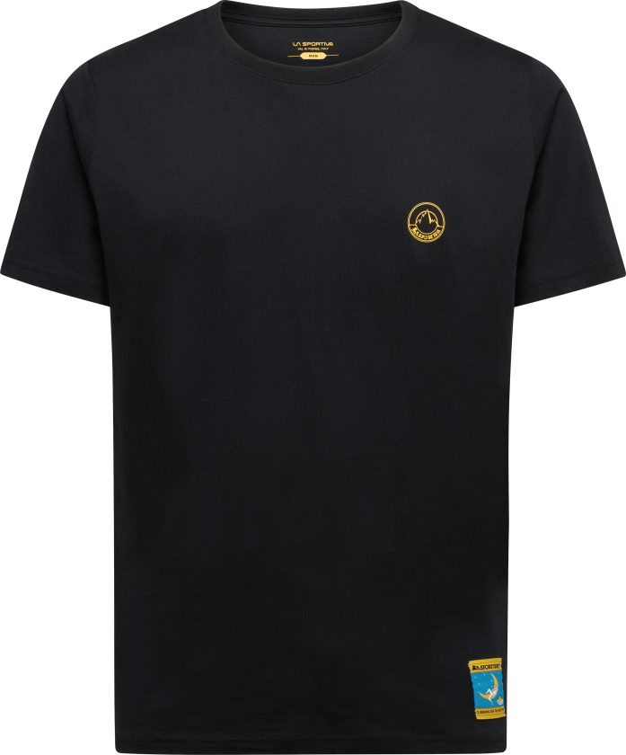 La Sportiva Men's Climbing On The Moon T-Shirt Nero/Giallo