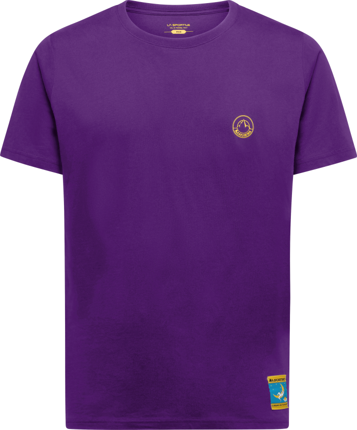 La Sportiva Men's Climbing On The Moon T-Shirt Viola/Giallo