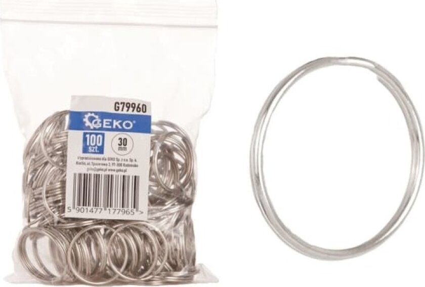 Bilde av Ring – nøkkelring 30 mm – 100 stk (30)