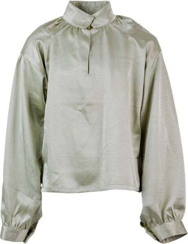 Lise bluse til bunad/festdrakt jente, Salvie