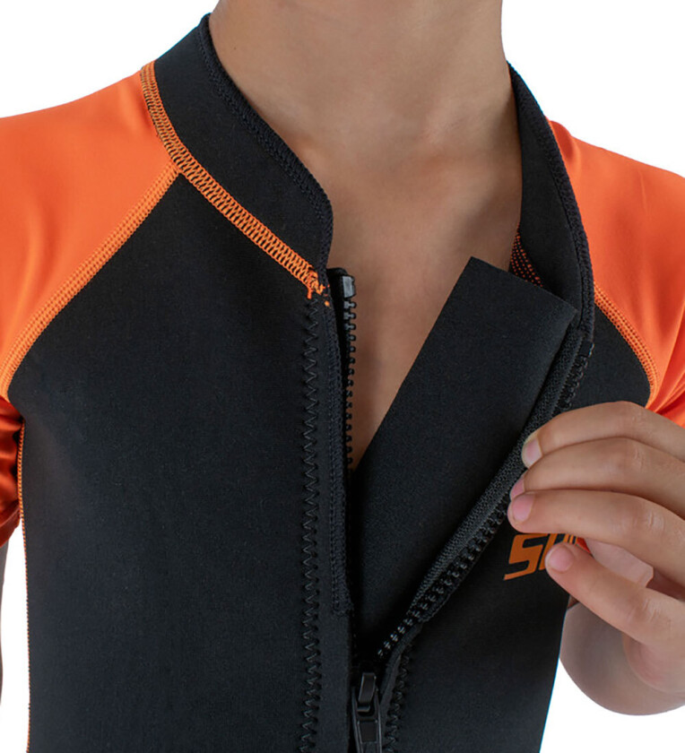 Våtdrakt - Dolphin Shorty Kid - 1,5 mm - Black/Oransje - - 11 år (146) - Våtdrakt