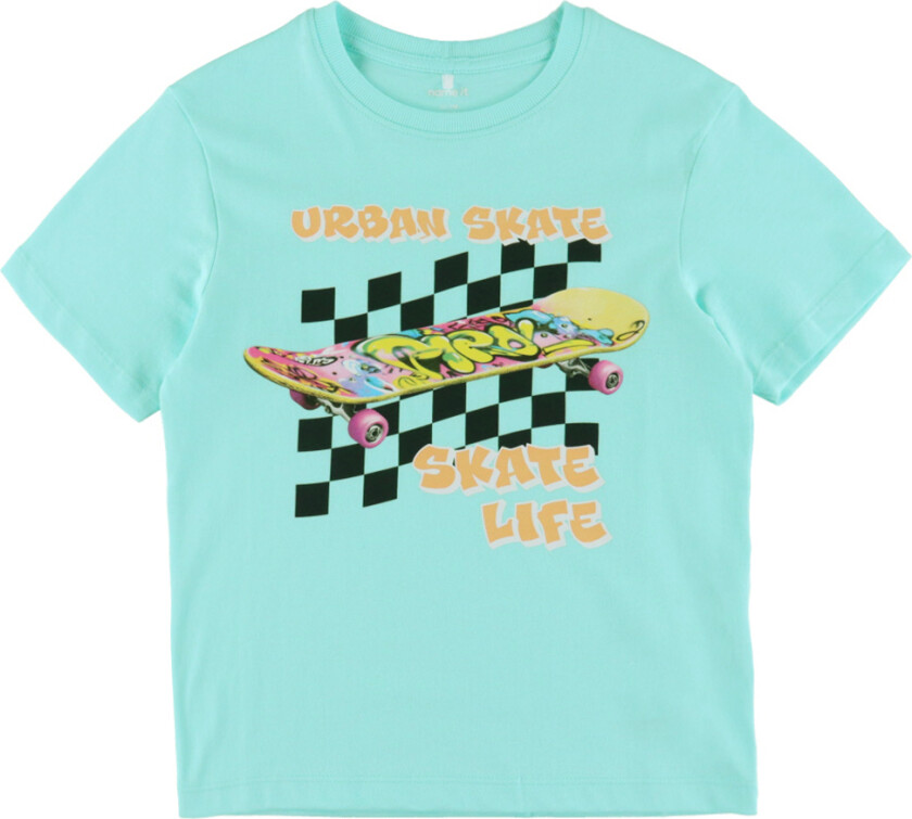 T-skjorte - NkmVoto - Limpet Shell/Skate Life - - 9-10 år (134-140) - T-skjorte