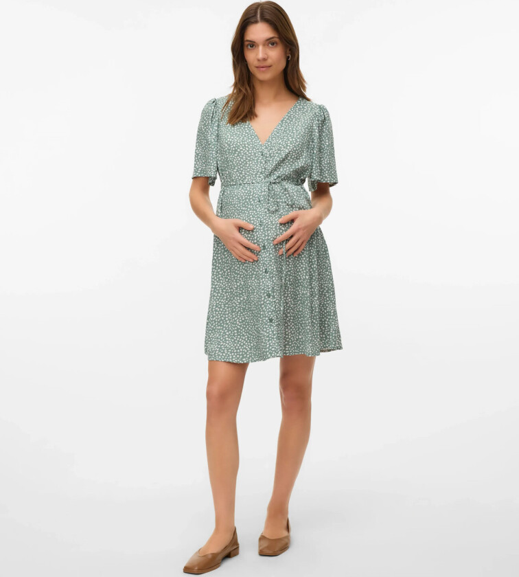 Vmmalba Ss Short Dress Wvn Ga - Green - XXL