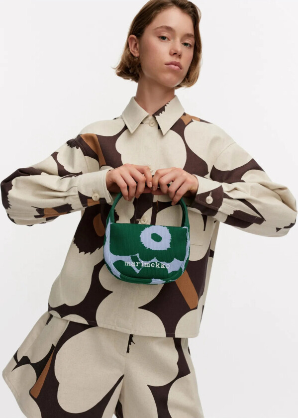 Knitted Mini Handbag Unikko - Green - ONE SIZE