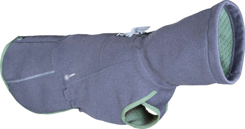 Hurtta Razzle-Dazzle Reversible Midlayer Hundjacka Grå/Grön (45 cm)