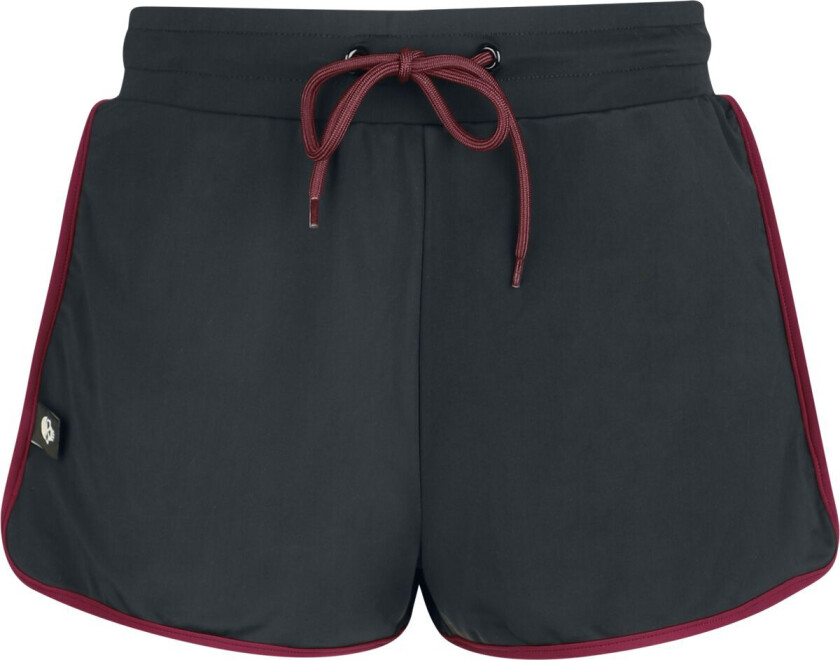 Badeshorts - Basic - S til XXL - Damer - svart-rød