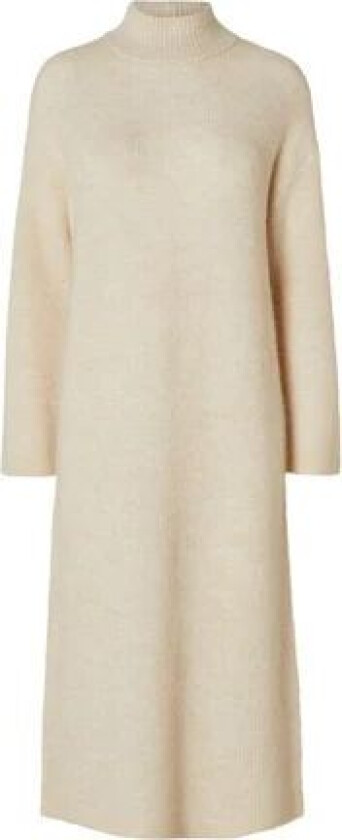 Maline LS Knit Dress High Neck - Birch M