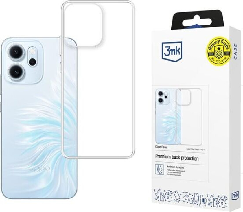 3mk Gjennomsiktig etui for Oppo Reno 14 F/14 FS 5G - gjennomsiktig