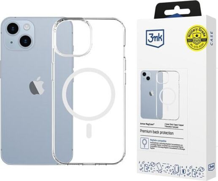 3mk Armor Magcase for iPhone 14 Plus - gjennomsiktig