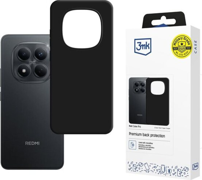 3mk Matt Case Pro-etui for Xiaomi Redmi Note 15 Pro 4G - matt svart