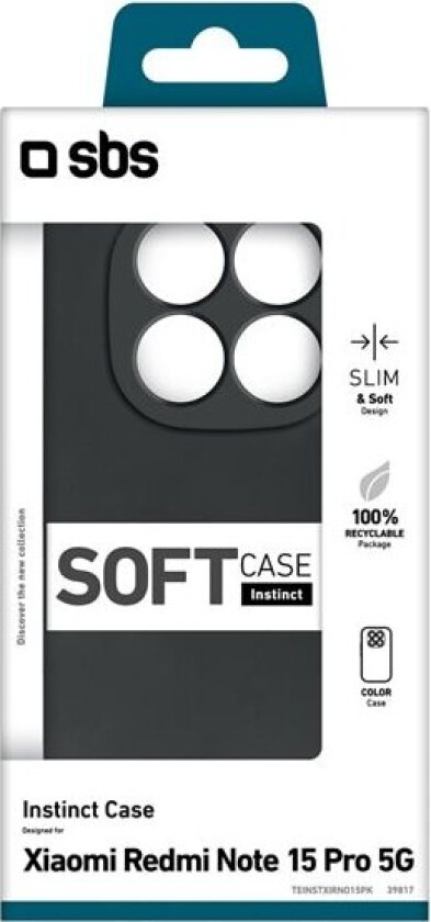 Instinct-etui for Xiaomi Redmi Note 15 Pro - Svart