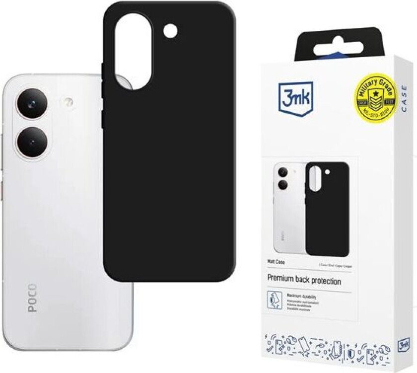 3mk Matt etui for Xiaomi Poco X8 Pro - svart