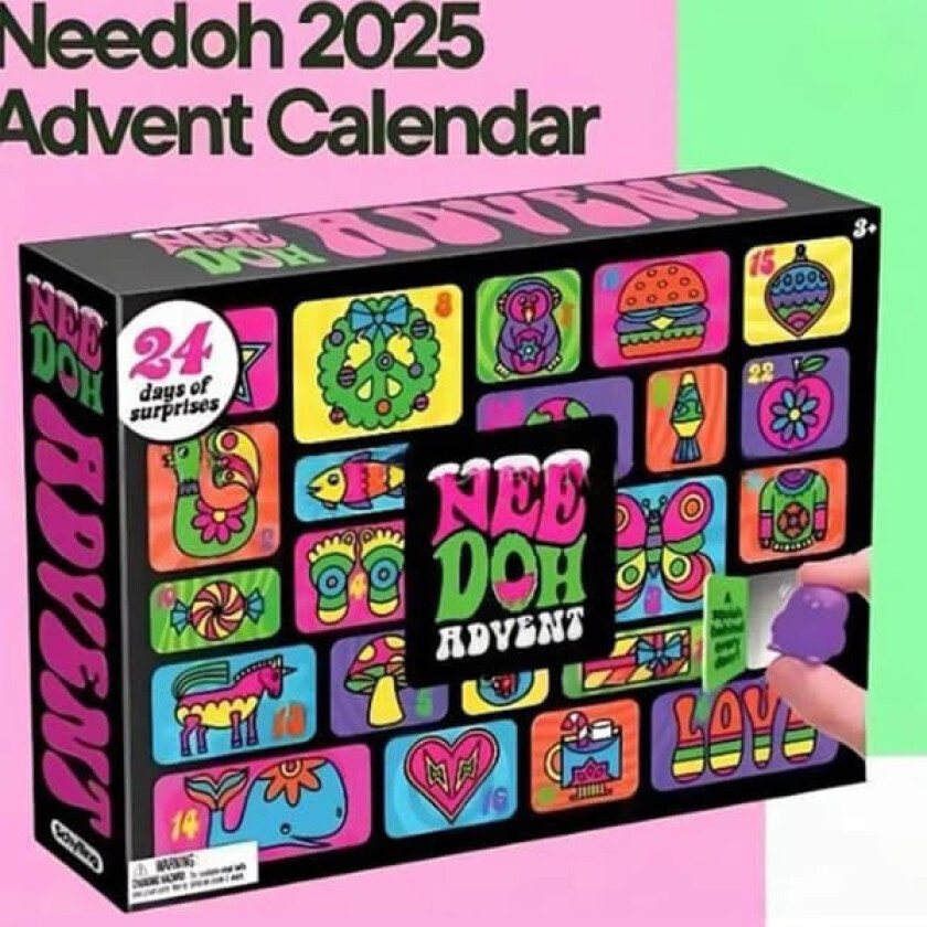 Auledio NeeDoh Adventskalender 2025 – Julekalender med morsomme stressballer og overraskelser